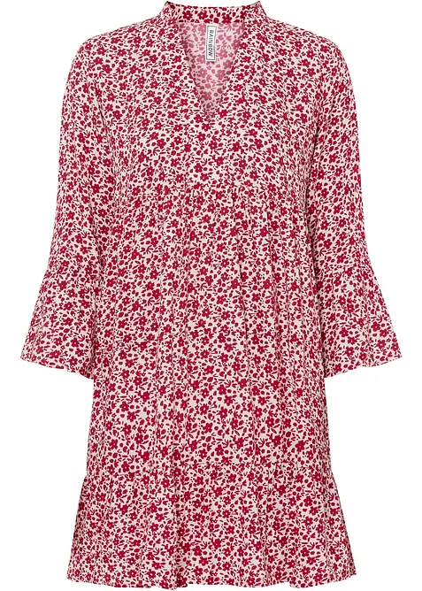 Mini jurk met volants van viscose, bonprix