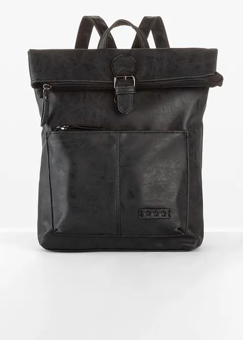 Rugzak met vak aan de buitekant en gesp detail, bonprix