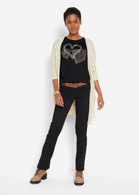 Katoenen shirt met hart van biologisch katoen, bonprix