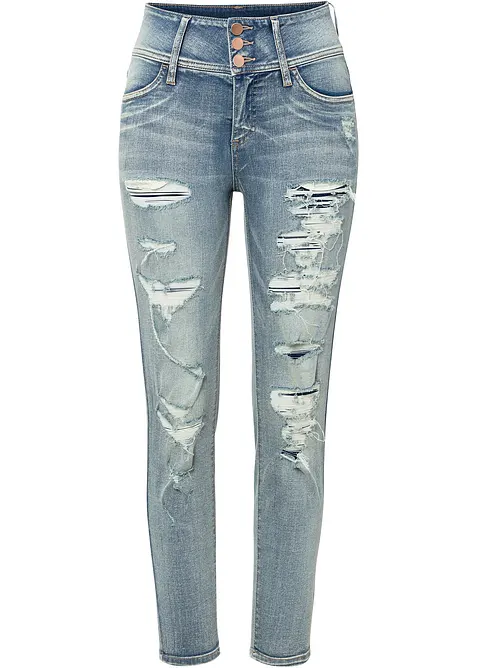 Skinny stretch jeans high waist, bonprix
