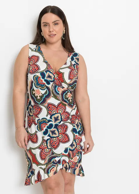 Mini jurk met volants, bonprix