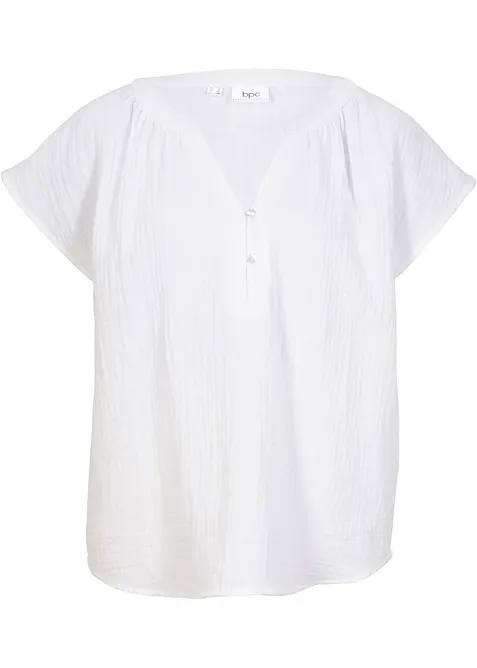 Mousseline blousetop van katoen, bonprix