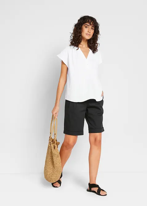 Mousseline blousetop van katoen, bonprix