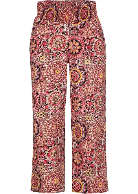 Wijde jersey culotte met brede, gesmokte band, 7/8 lengte, bonprix