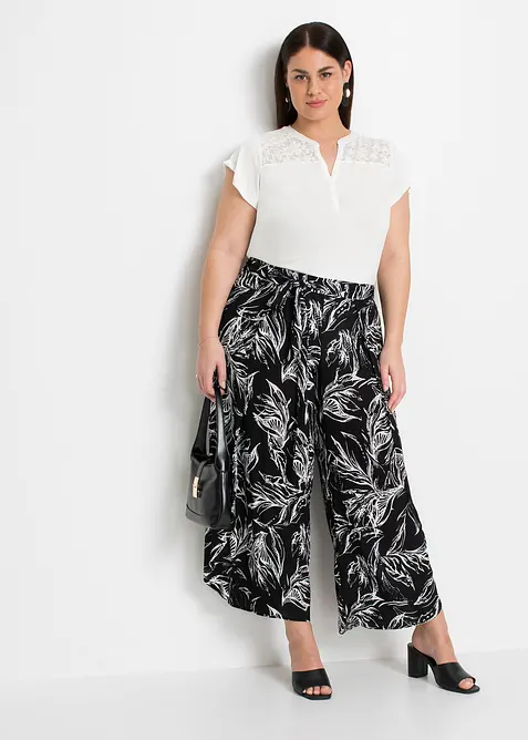 Broek van gestructureerde viscose, bonprix