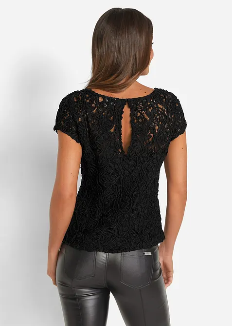 Blouse van koordkant, bonprix