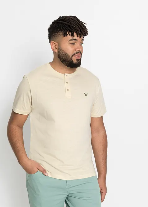 Henley shirt van biologisch katoen (set van 3), bonprix