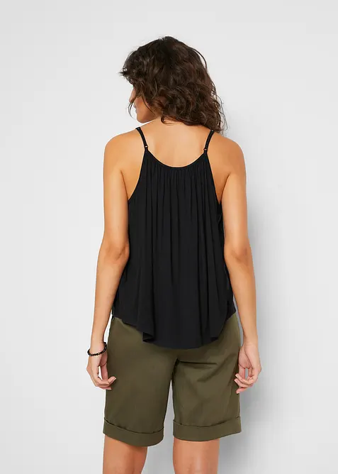 Top met spaghettibandjes van soepele viscose, bonprix