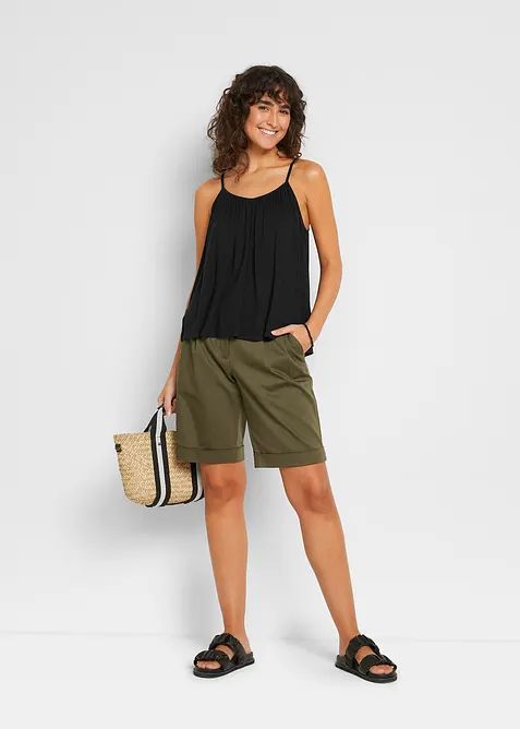 Top met spaghettibandjes van soepele viscose, bonprix