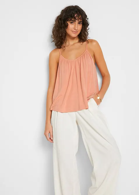 Top met spaghettibandjes van soepele viscose, bonprix