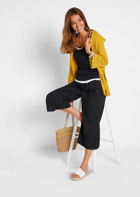 3/4 broek van een linnen-katoenmix, bonprix