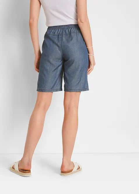 Lichte denim broek met linnen, bonprix