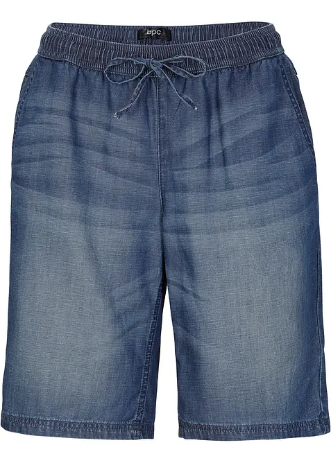 Lichte denim broek met linnen, bonprix