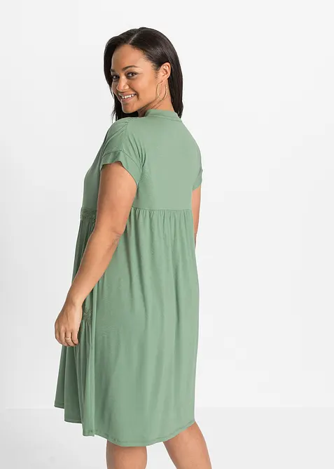 Tuniekjurk met kant van vloeiende viscose, bonprix