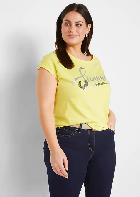 Shirt met pailletten, bonprix