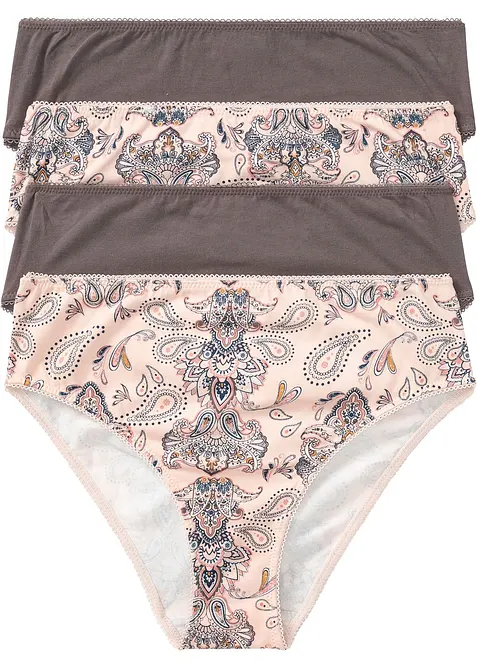 Maxislip met aangenaam katoen (set van 4), bonprix