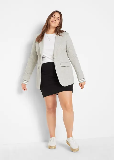 Stretch jersey rok met biologisch katoen (set van 2), bonprix