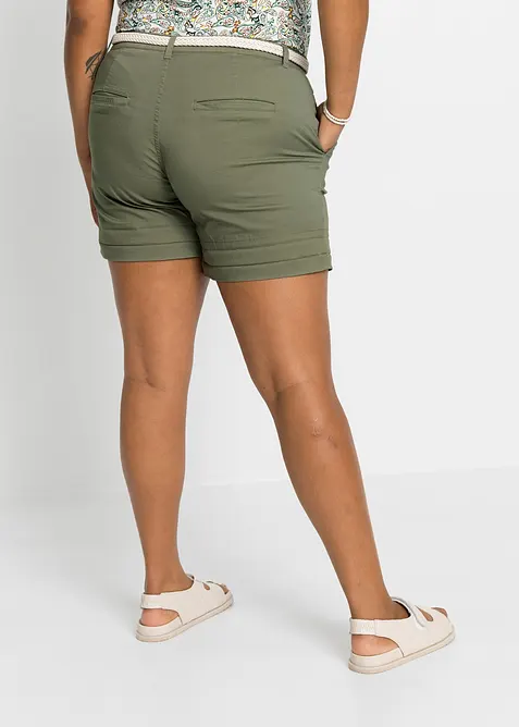 Bandplooibroek van katoen, bonprix