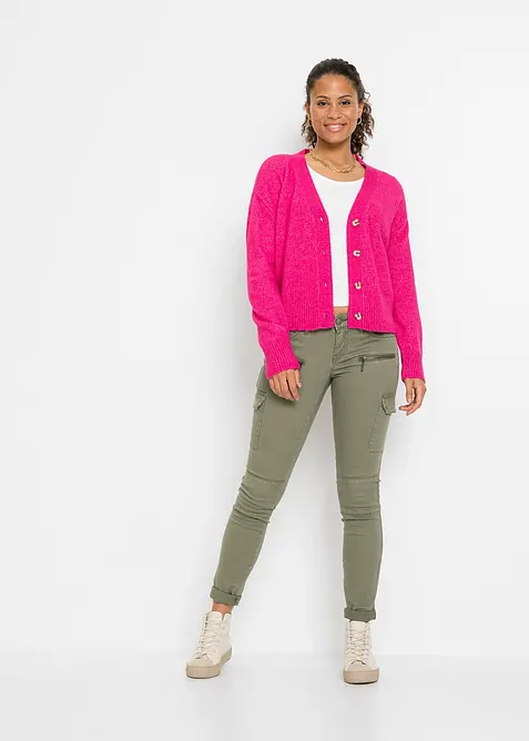 Cargo broek van elastisch katoenmix, bonprix