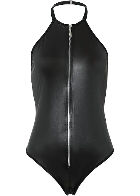 Stringbody ouvert in wetlook, bonprix