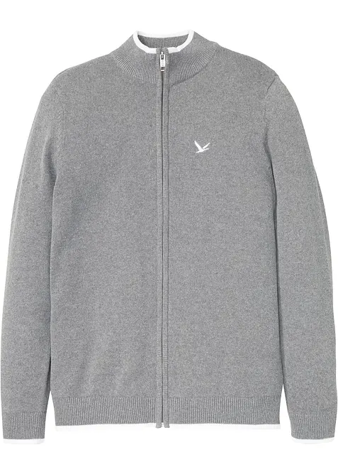 Fijn gebreid vest met opstaande kraag en gerecycled materiaal, bonprix