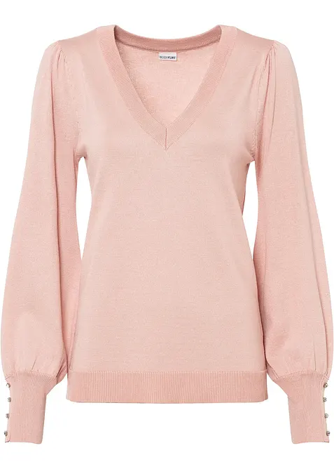 Fijngebreide trui in een viscosemix, bonprix