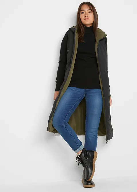 Reversibel bodywarmer van gerecycled polyester met capuchon, bonprix