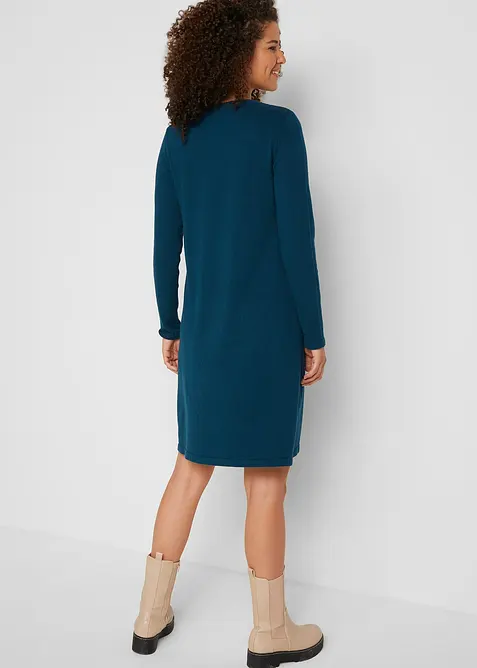 Gebreide jurk met gerecycled katoen, bonprix