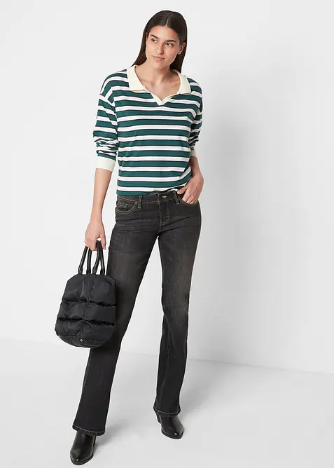 Bootcut comfort stretch jeans, mid waist, bonprix