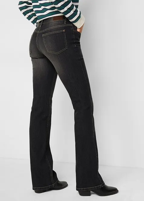 Bootcut comfort stretch jeans, mid waist, bonprix