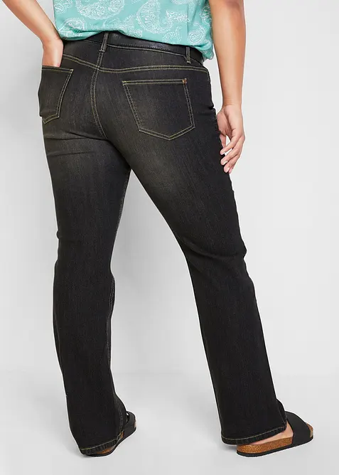 Bootcut comfort stretch jeans, mid waist, bonprix