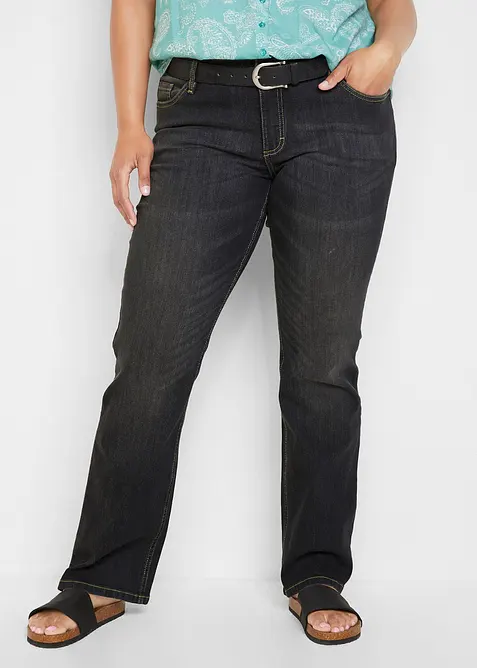 Bootcut comfort stretch jeans, mid waist, bonprix