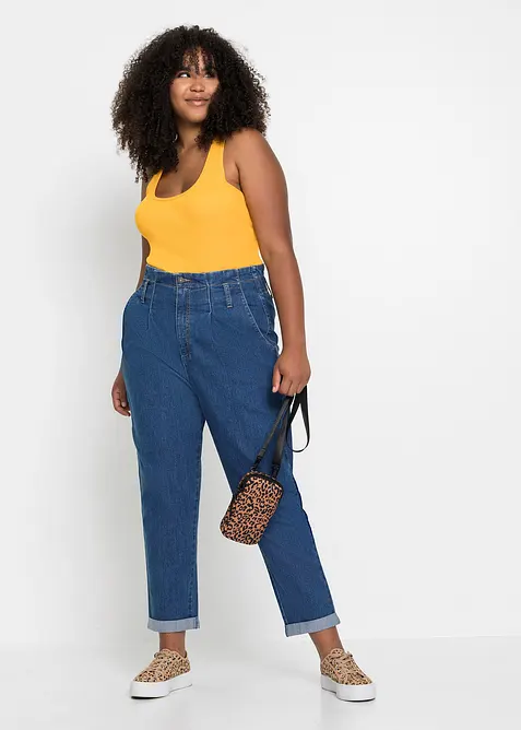 Mom jeans met high waist en stretch, bonprix