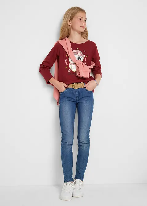 Skinny meisjes jeans mid waist, bonprix