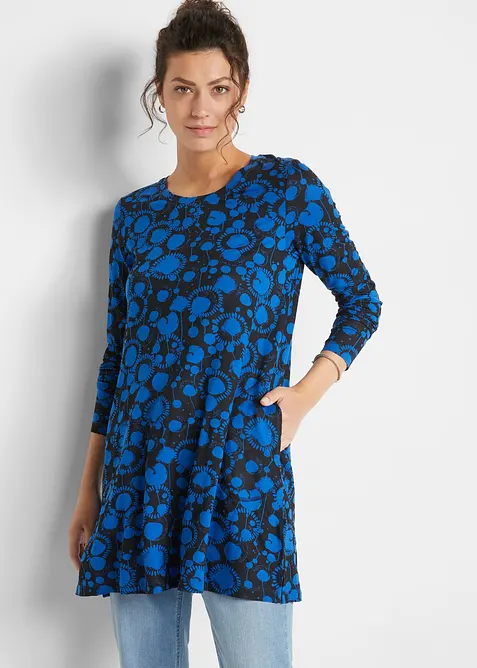 Gedessineerd longshirt van viscose, bonprix
