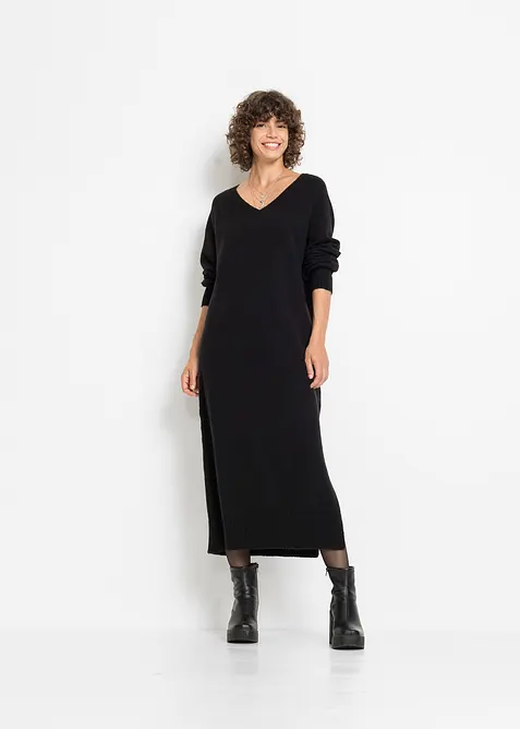 Gebreide oversized midi jurk, bonprix