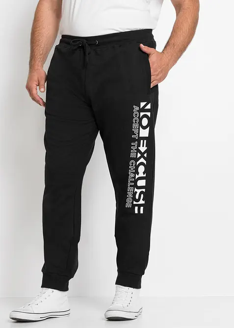 Joggingbroek van katoen met een sportieve print, bonprix