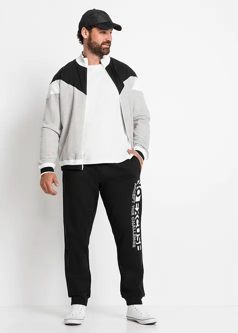 Joggingbroek van katoen met een sportieve print, bonprix