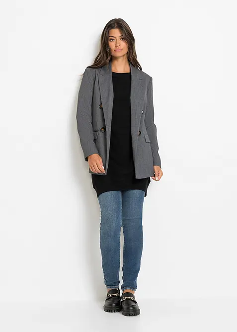 Lange trui in viscosemix, bonprix