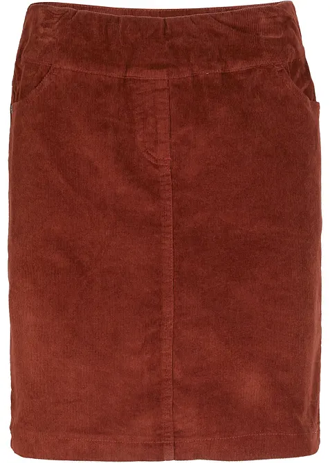 Stretch corduroy rok met een comfortabele band, bonprix