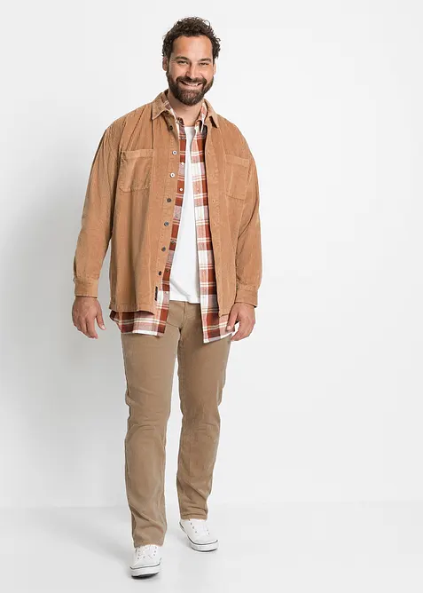 Slim fit stretch corduroy broek met comfort fit, bonprix