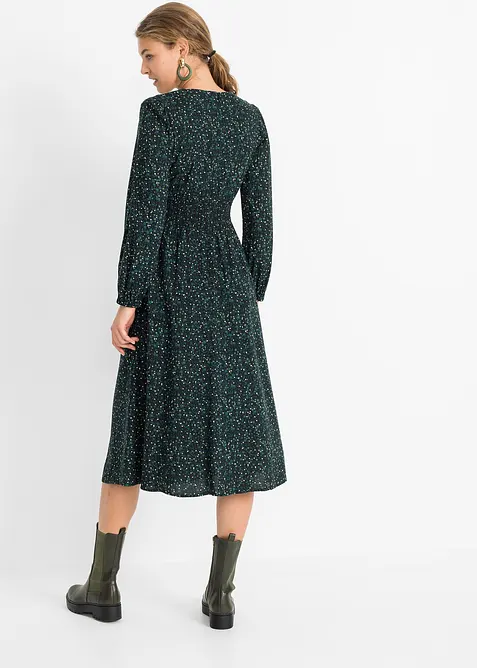 Midi jurk met bloemenprint, bonprix