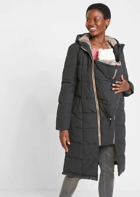 Lange, gewatteerde zwangerschapsjas/draagjas met gerecycled polyester, bonprix