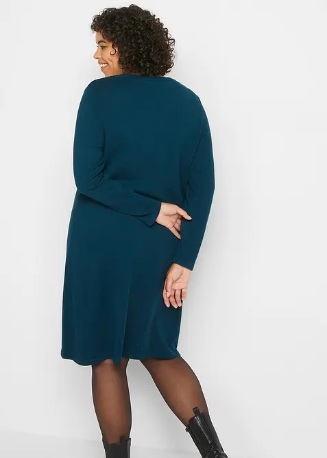 Gebreide jurk met gerecycled katoen, bonprix