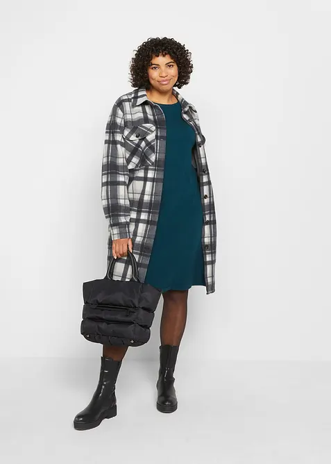 Gebreide jurk met gerecycled katoen, bonprix