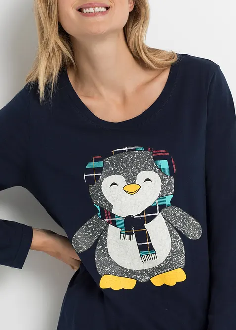 Pyjama met flanellen broek, bonprix