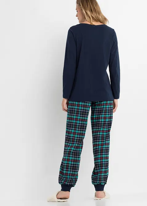 Pyjama met flanellen broek, bonprix