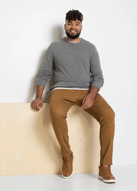 Trui met ronde hals en metgerecycled katoen, bonprix