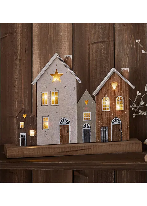LED ornament huizen, bonprix
