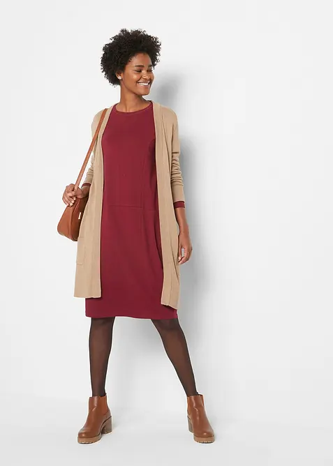 Katoenen overhemdjurk in O-vorm, bonprix